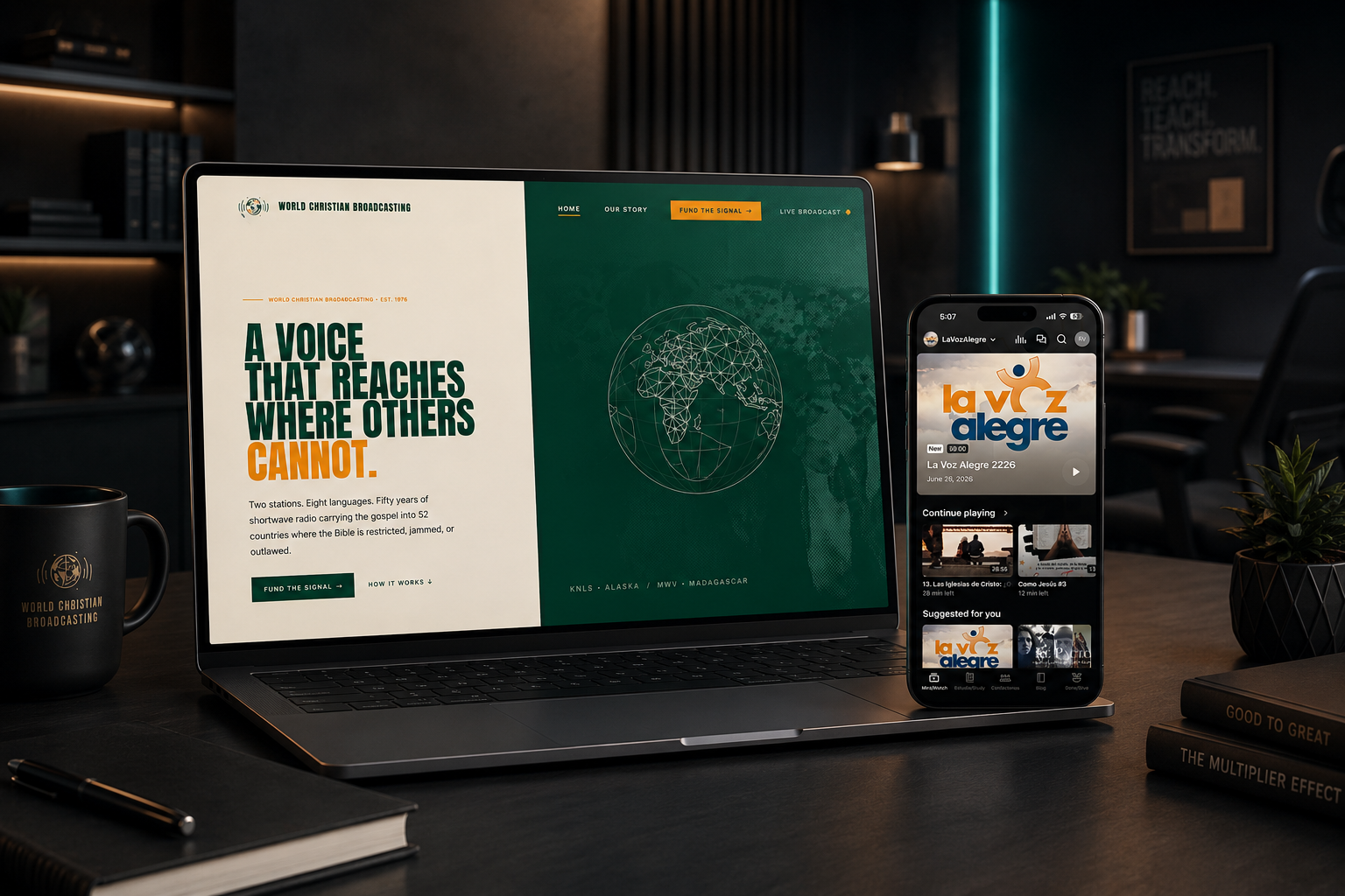 World Christian Broadcasting Subsplash website